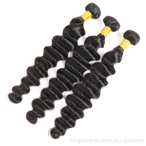 Brazilian loose deep wave hair weave, mink raw loose deep wave bundles